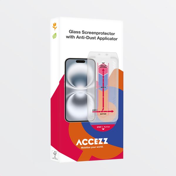 Accezz Protection d'écran en verre trempé avec applicateur - 2-pack Apple iPhone 17e / 16e / 15 / 14 / 13 / 13 Pro