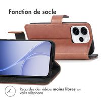 imoshion Étui de télephone portefeuille de luxe Oppo Reno15 F (5G) - Marron
