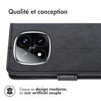 imoshion Étui de télephone portefeuille de luxe Xiaomi Redmi Note 14 Pro (5G) - Noir