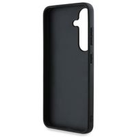 Guess Coque 4G Metal Logo Saffiano Samsung Galaxy S25 - Noir
