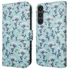 imoshion Étui de télephone portefeuille Design Samsung Galaxy S23 FE - Blue Flowers