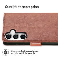 imoshion Étui de télephone portefeuille de luxe Samsung Galaxy S23 FE - Marron