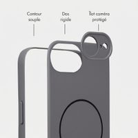 Accezz Coque Grip avec MagSafe Apple iPhone 17e / 16e - Gris