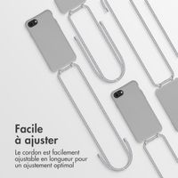 imoshion Coque de couleur avec cordon amovible Apple iPhone SE (2022 / 2020) / 8 / 7 - Gris
