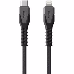 UAG Câble de charge USB-C vers Lightning avec cœur en Kevlar® - 1,5 mètre - Noir / Gris