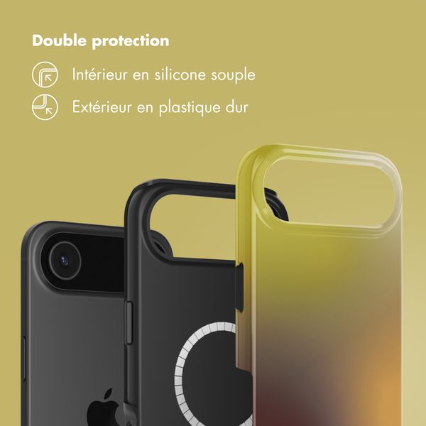 Selencia Coque arrière Vivid avec MagSafe Apple iPhone Air - Gradient Olive Dust