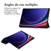 imoshion Coque tablette Trifold Samsung Galaxy Tab S10 Ultra / Tab S9 Ultra - Bleu foncé