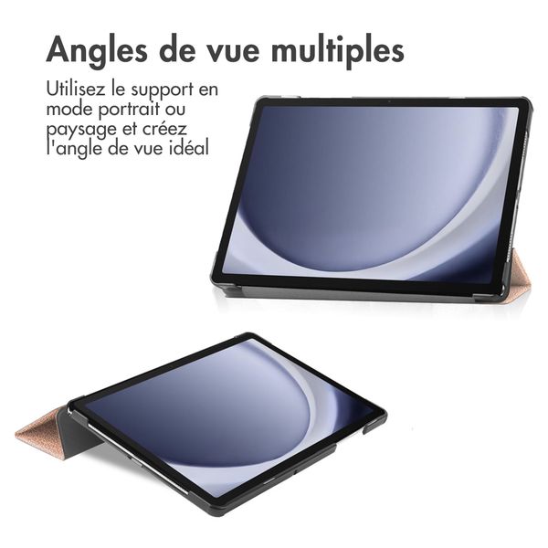 imoshion Coque tablette Trifold Samsung Galaxy Tab A9 Plus - Rose Doré