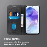 imoshion Étui de téléphone portefeuille Slim Samsung Galaxy A55 - Noir