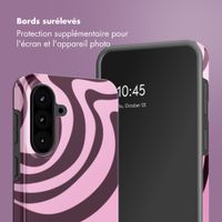 Selencia Coque arrière Vivid Samsung Galaxy A57 (5G) - Wavy Swirl Pink Plum