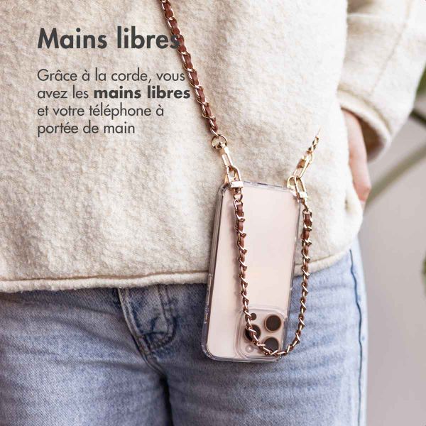 imoshion Ensemble de cordons de téléphone en cuir PU – Marron