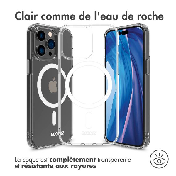 Accezz Coque Clear avec MagSafe Apple iPhone 14 Pro - Transparent