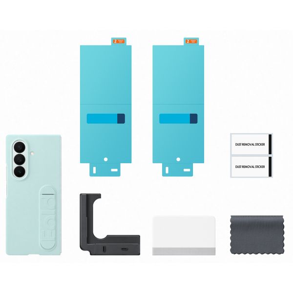 Samsung Coque en silicone avec support Samsung Galaxy Z Fold 7 - Mint