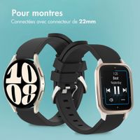 imoshion Bracelet en silicone flexible  - Connexion universelle 22 mm - Noir