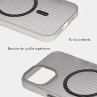Accezz Coque arrière Lite avec MagSafe | Fluted | Apple iPhone 13 - Gris