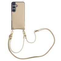 Selencia Coque de télephone Nova avec cordon et porte-cartes Samsung Galaxy S24 - Beige