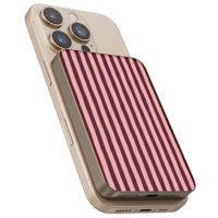Selencia Powerbank Vivid 5 000 mAh - MagSafe et Qi - Desert Gold / Bonbon Stripe Raspberry
