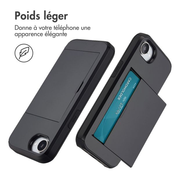 imoshion Coque arrière avec porte-cartes Apple iPhone 17e / 16e - Noir