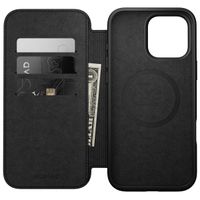 Nomad Étui de télephone portefeuille Modern Leather Folio Apple iPhone 16 Pro Max - Noir