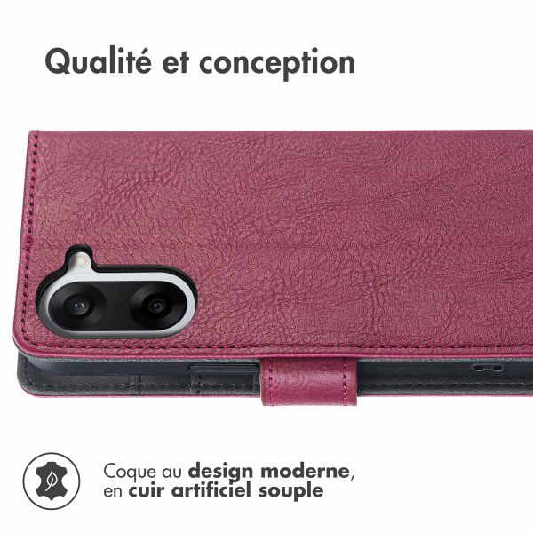 imoshion Étui de télephone portefeuille de luxe OnePlus Nord CE5 - Bordeaux