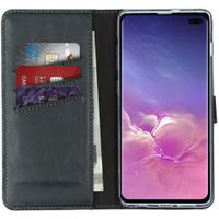 Selencia Étui portefeuille en cuir véritable Samsung Galaxy S10 Plus - Vert