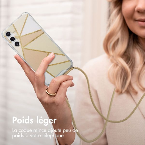imoshion Coque Design avec cordon Samsung Galaxy A15 (5G) - Beige Graphic