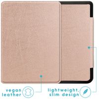 imoshion Étui de liseuse portefeuille Slim Hard Tolino Page 2 - Rose Doré