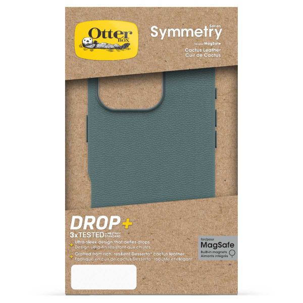 OtterBox Coque en cuir de cactus Symmetry MagSafe Apple iPhone 16 Pro - Juniper Sprig