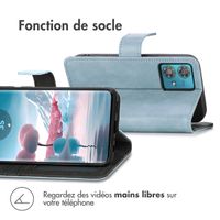 imoshion Étui de télephone portefeuille de luxe Motorola Edge 40 Neo - Bleu clair