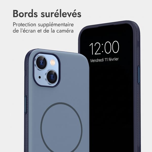 imoshion Coque arrière Color avec Thin MagSafe Ring Apple iPhone 14 / 13 - Bleu foncé