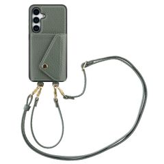 Selencia Coque de télephone Sera avec cordon et porte-cartes enveloppe Samsung Galaxy S25 / S24 - Sage Green