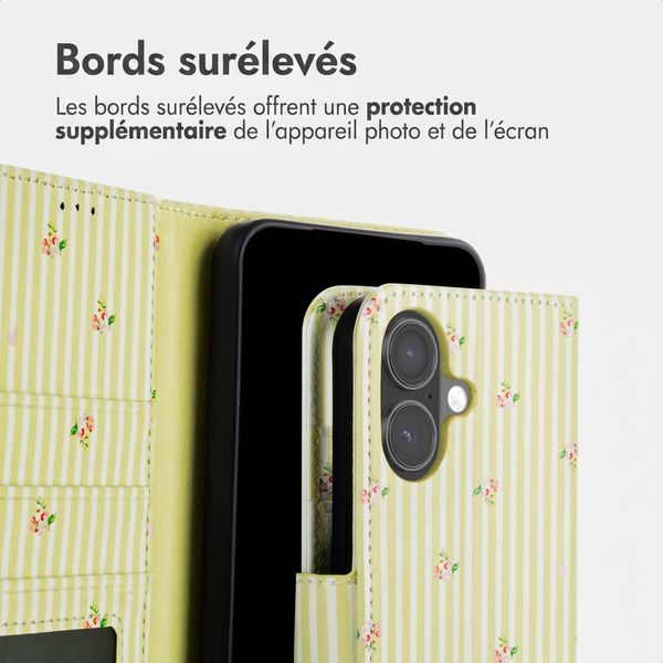 imoshion Étui de télephone portefeuille Design Apple iPhone 16 - Garden Stripes