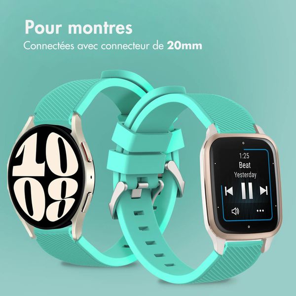 imoshion Bracelet en silicone flexible  - Connexion universelle 20 mm - Vert menthe