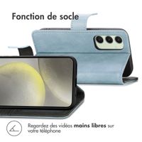 imoshion Étui de télephone portefeuille de luxe Samsung Galaxy S24 FE - Bleu clair