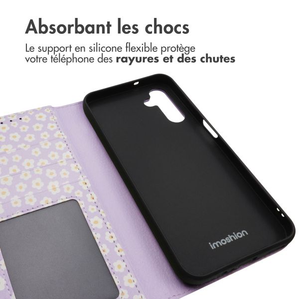 imoshion Étui de télephone portefeuille Design Samsung Galaxy A14 (5G/4G) - White Daisy