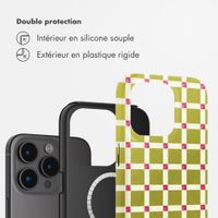 Selencia Coque arrière Vivid avec MagSafe Apple iPhone 15 Pro - Check This Olive