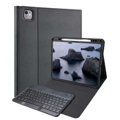 Accezz Étui de tablette portefeuille Bluetooth Clavier Apple iPad Pro 13 (2025) M5 / (2024) M4 - AZERTY / FR - Noir