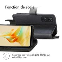 imoshion Étui de télephone portefeuille de luxe Oppo Reno 8 T (4G) - Noir