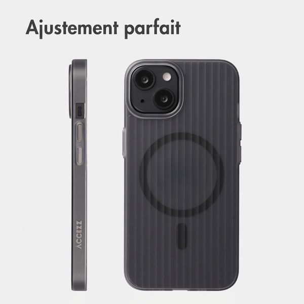 Accezz Coque arrière Lite avec MagSafe | Fluted | Apple iPhone 14 - Gris