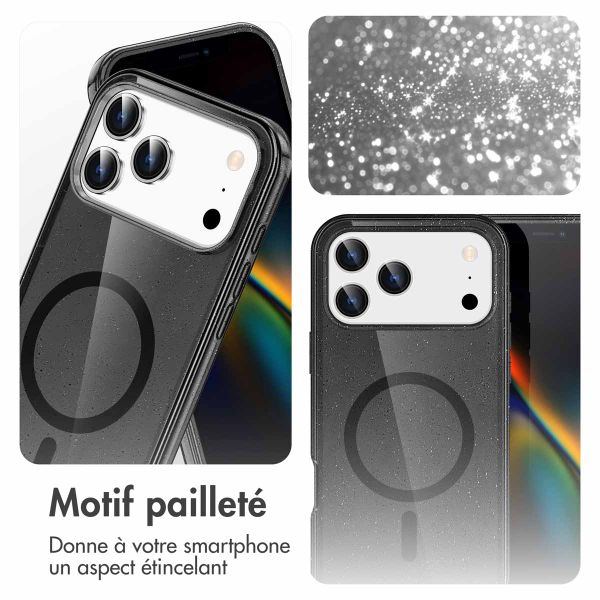 imoshion Coque Pailletée avec MagSafe Apple iPhone 17 Pro Max - Noir