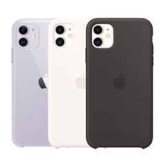 Apple 3 Pack Coque en silicone Apple iPhone 11 - Black + White + Transparant