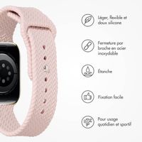 imoshion Bracelet tressé en silicone Apple Watch | 44/45/46/49 mm - Rose