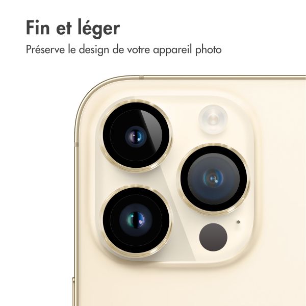 imoshion ﻿Lot de 2 protections d'objectif de caméra Apple iPhone 14 Pro / 14 Pro Max - Dorée