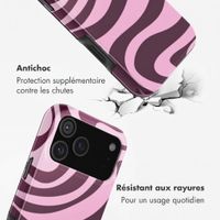 Selencia Coque arrière Vivid Apple iPhone 18 Pro Max - Wavy Swirl Pink Plum