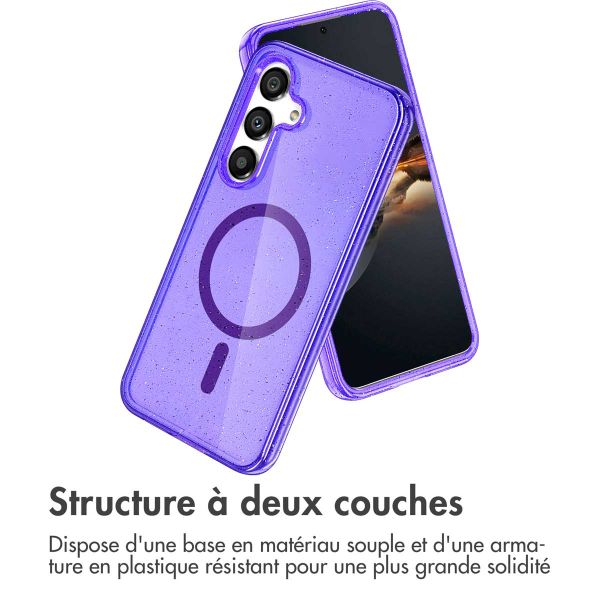 imoshion Coque Pailletée avec MagSafe Samsung Galaxy S25 Plus - Violet