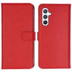 Selencia Étui portefeuille en cuir véritable Samsung Galaxy A54 (5G) - Rouge