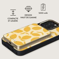 Burga Powerbank magnétique 5 000 mAh - MagSafe et Qi2 - Lemon Tart / Or