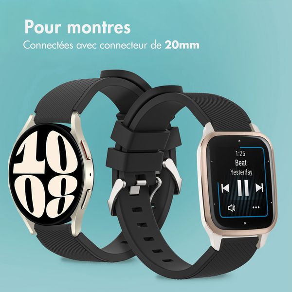 imoshion Bracelet en silicone flexible Samsung Galaxy Watch 7 (40/44mm) - Noir