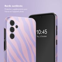 Selencia Coque arrière Vivid Samsung Galaxy A15 (5G/4G) - Zebra Light Pink Lilac