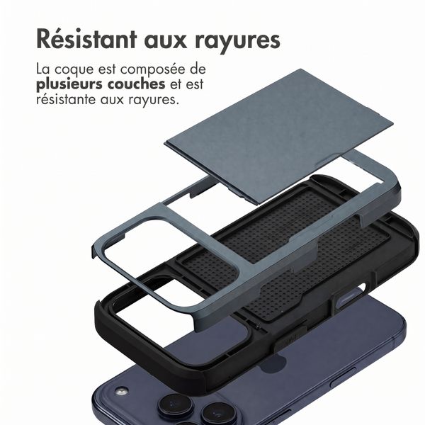 imoshion Coque arrière avec porte-cartes Apple iPhone 18 Pro Max / 17 Pro Max - Bleu foncé